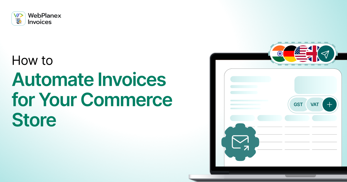 Automated invoice generation workflow for an eCommerce store dashboard