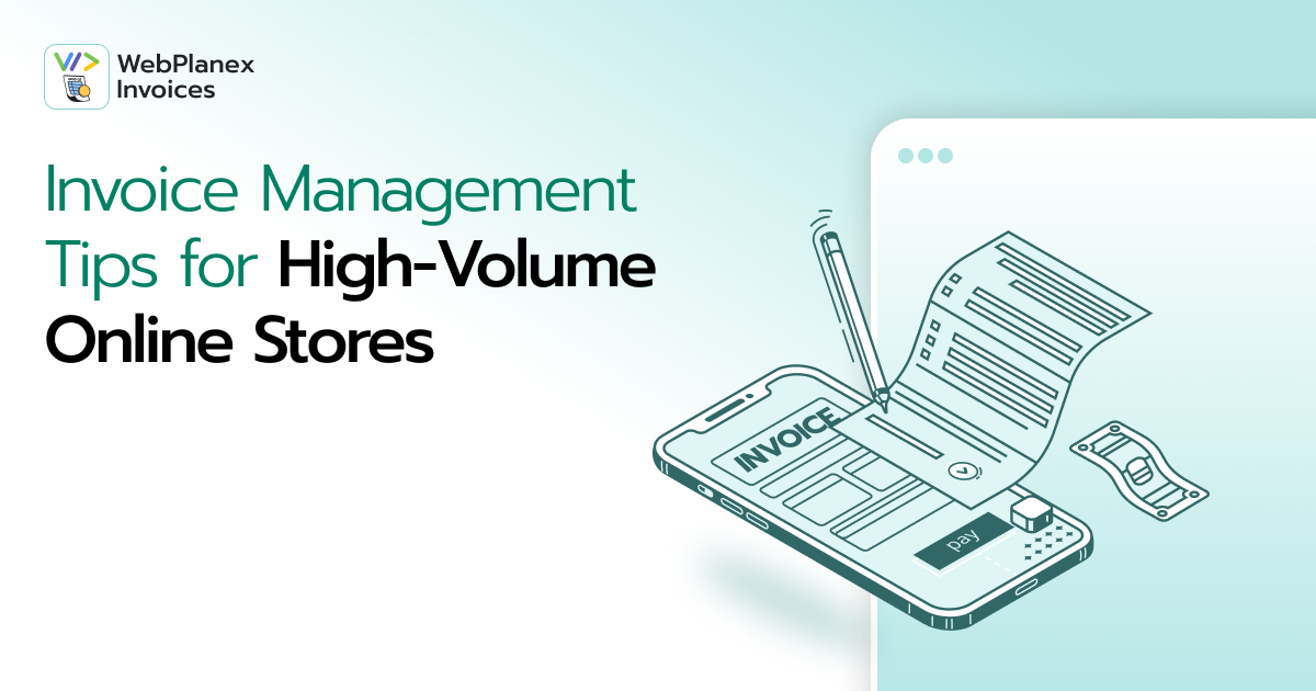 Invoice management automation for high-volume online stores